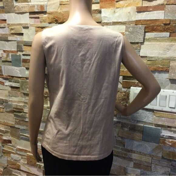 Akris Tan Square Neck Sleeveless Tank Top - Picture 4 of 10